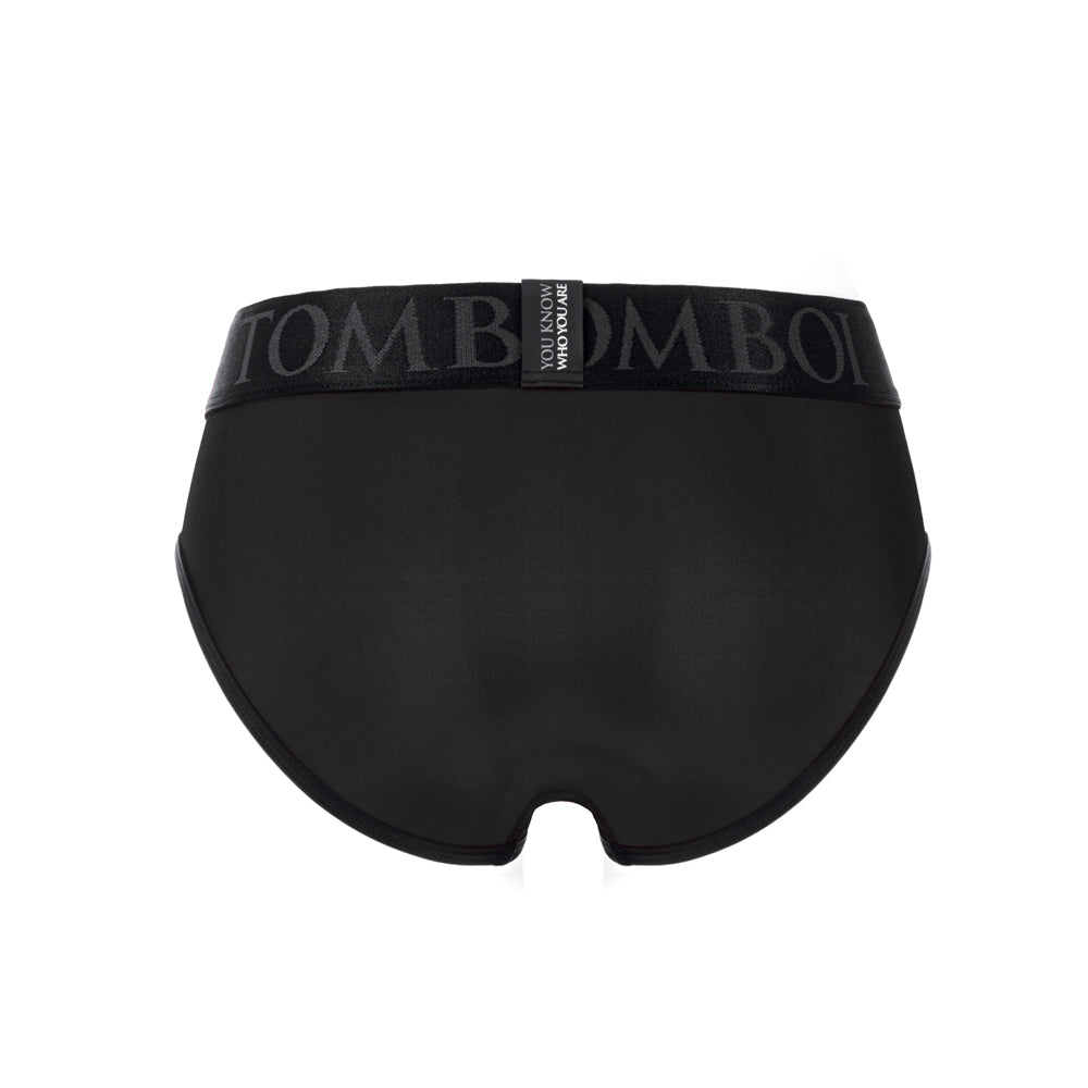 SpareParts Tomboi Cover Brief Style Underwear Harness Nylon Black/Black S