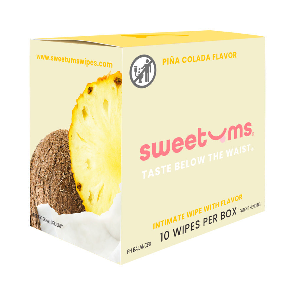 Sweetums Intimate Wipes Pina Colada Flavor 10-Pack