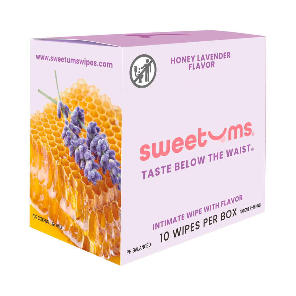 Sweetums Intimate Wipes Honey Lavender Flavor 10-Pack