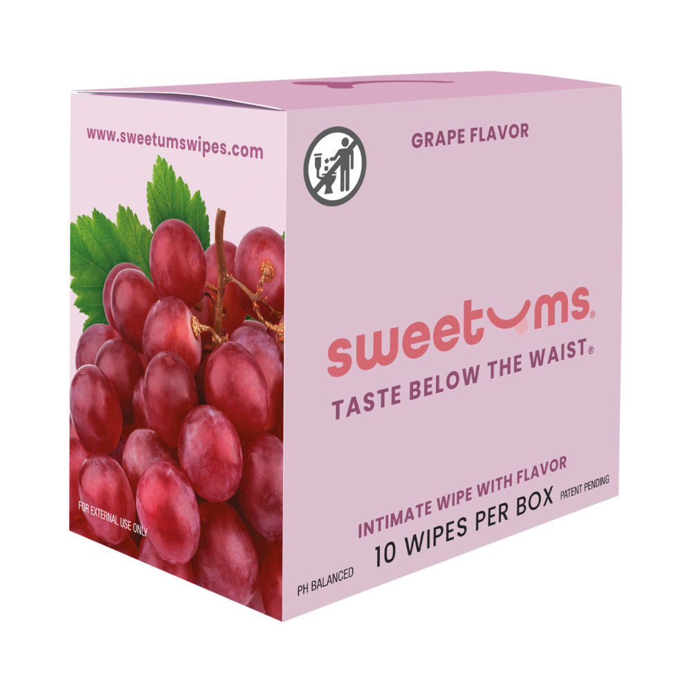 Sweetums Intimate Wipes Grape Flavor 10-Pack