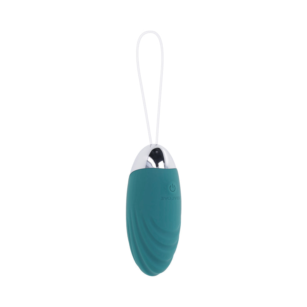 Evolved Oval Office Rechargeable Vibrating Egg with Remote Silicone Teal