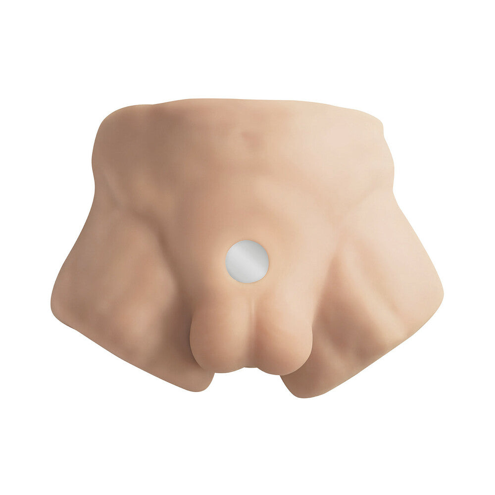 SILEX-D Apollo S Torso with 7 in. Liquid Silicone Model 2 Dildo Vanilla