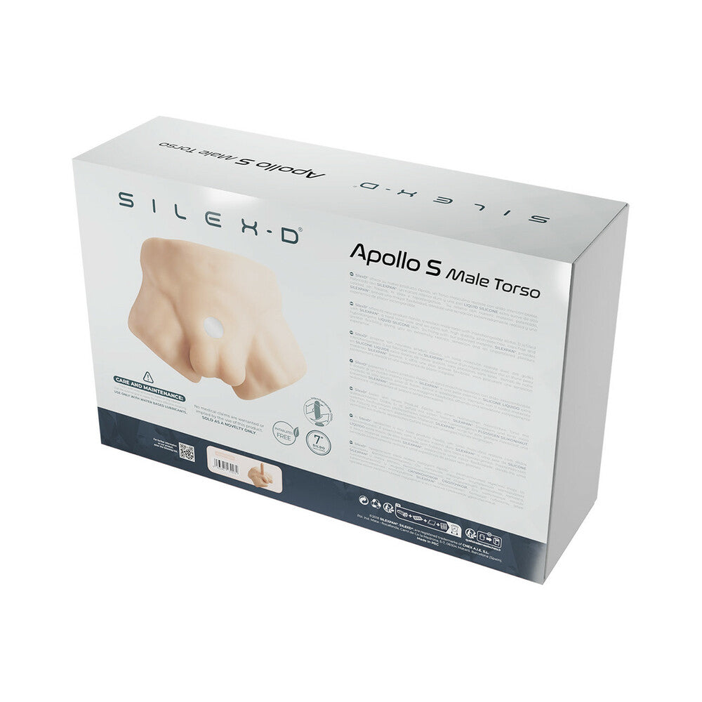 SILEX-D Apollo S Torso with 7 in. Liquid Silicone Model 2 Dildo Vanilla