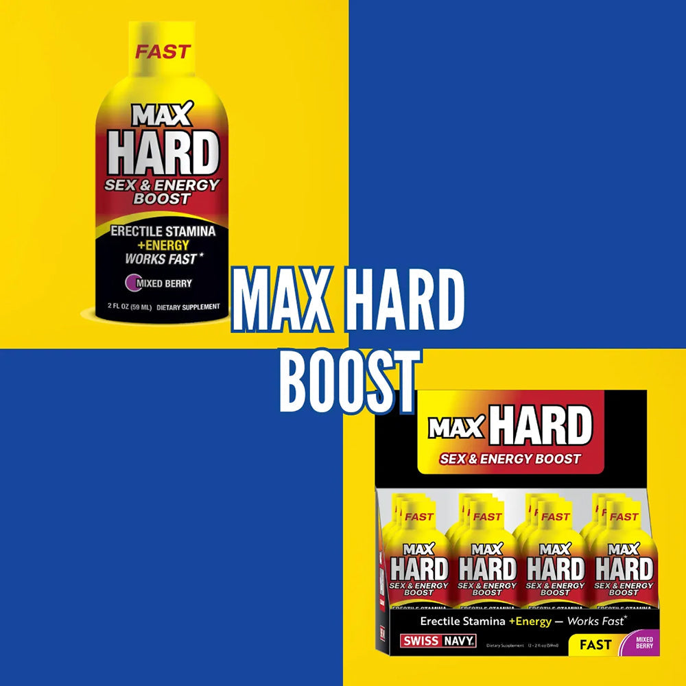 Swiss Navy MaxHard Shots 2 oz. 12-Piece Display