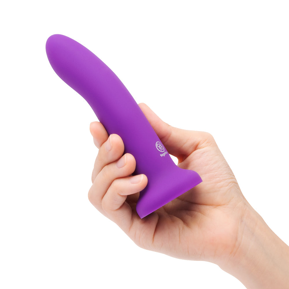 Together Duo Silicone 2-Piece 5.5 in. & 7.75 in. Dildo and Harness Set Purple