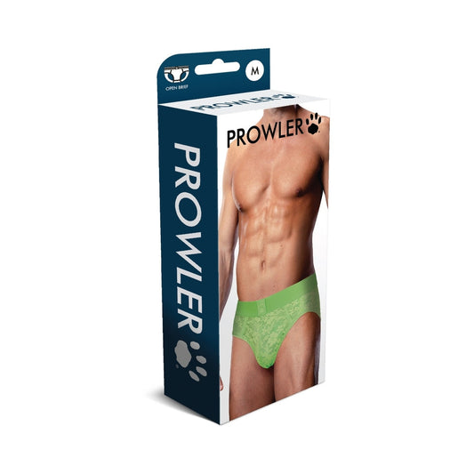 Prowler Lace Open Back Brief Neon Green M