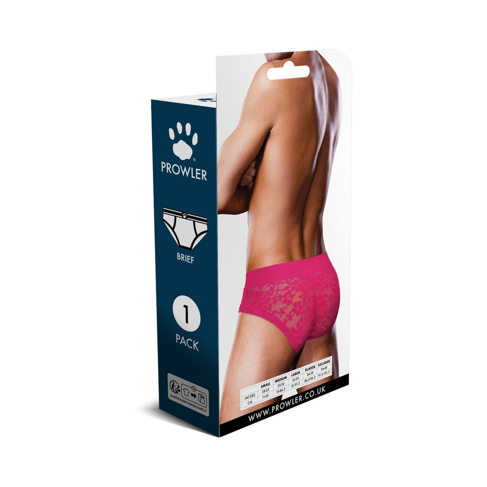 Prowler Lace Brief Pink S
