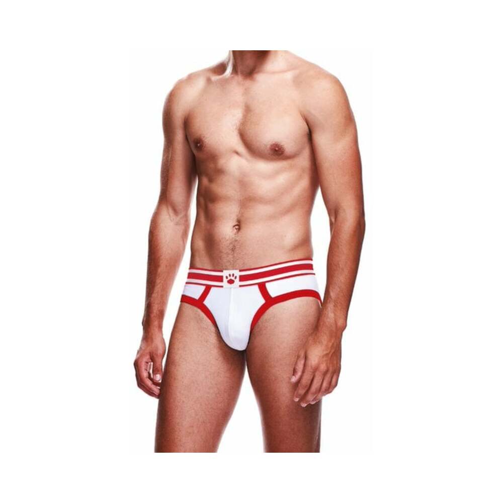 Prowler Brief White/Red L
