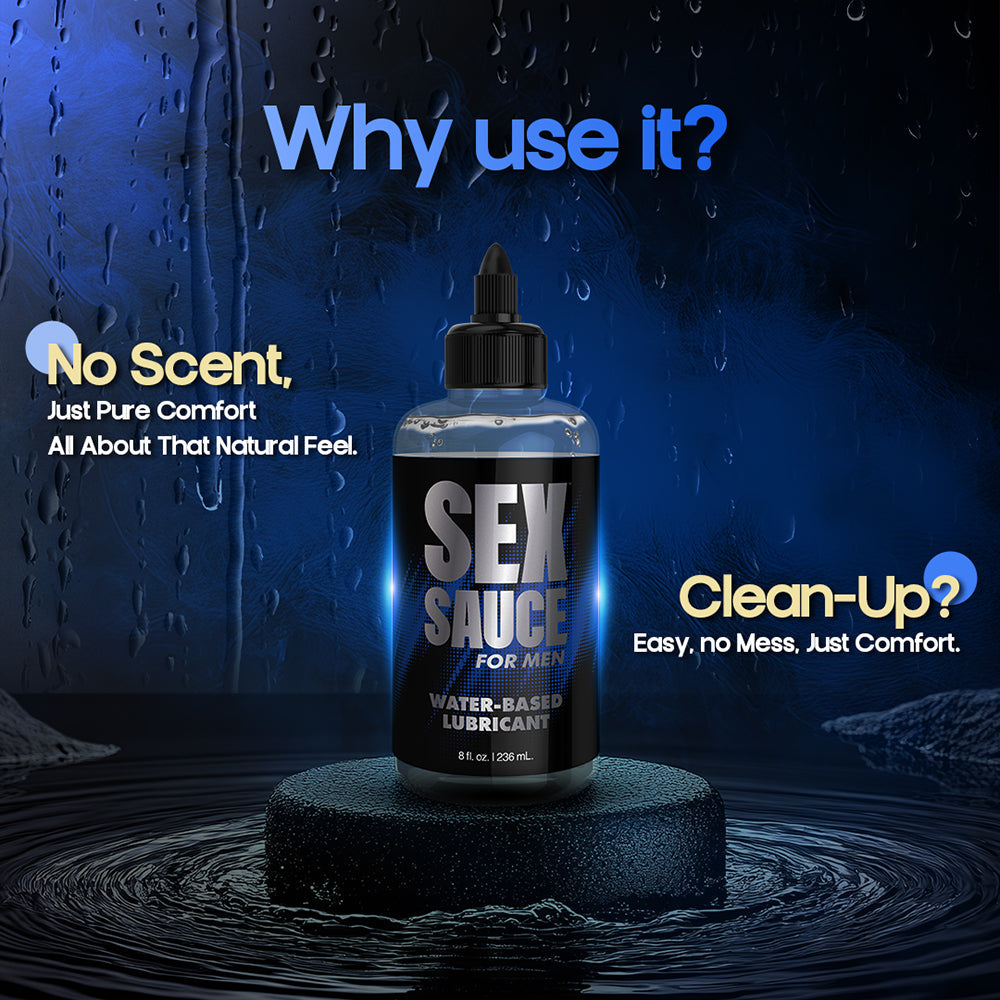 Naughty Jane''s Sex Sauce for Men Water-Based Lubricant 8 oz.