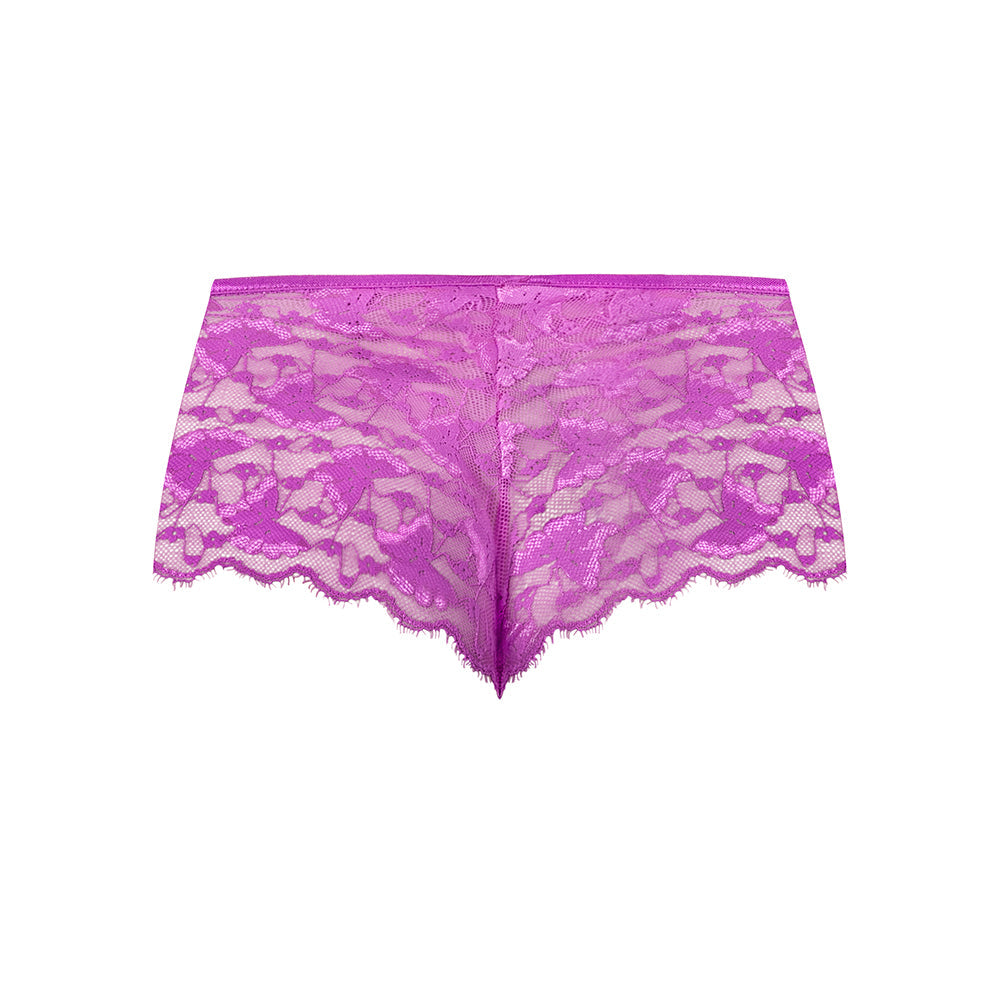 Magic Silk Butterfly Fantasies Boy Short Neon Purple S/M