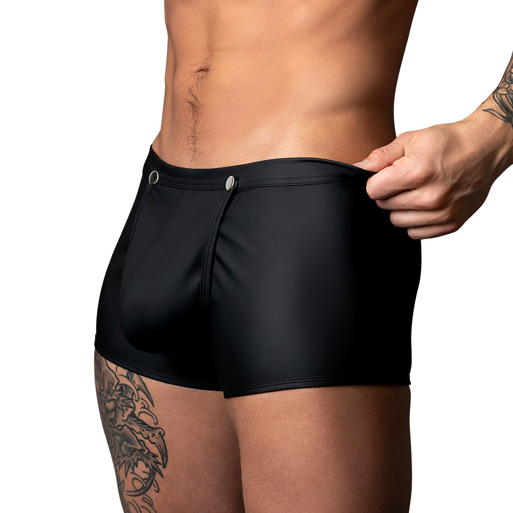 Male Power Oh Snap! Snap Off Short Black XL