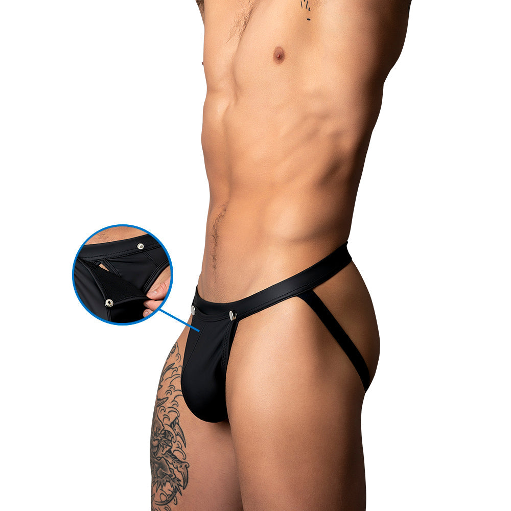 Male Power Oh Snap! Snap Off Jock Black S/M