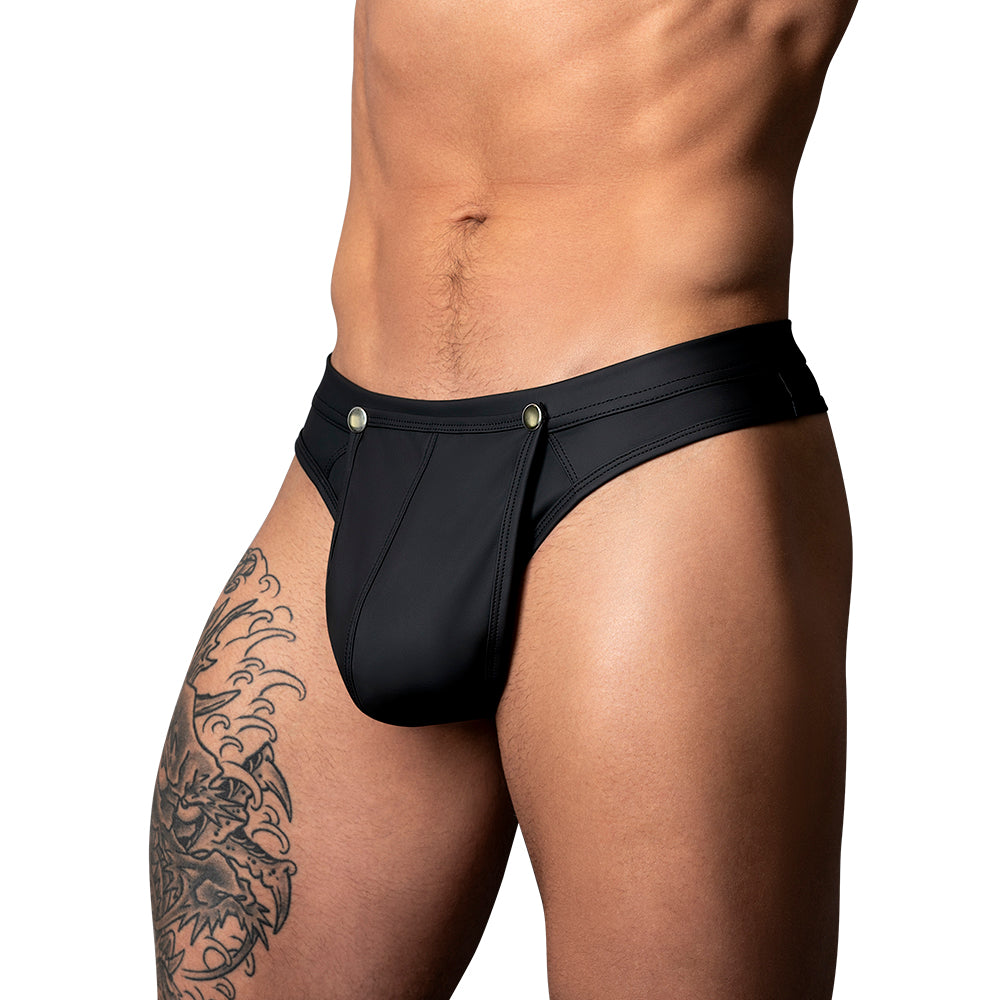 Male Power Oh Snap! Snap off Thong Black S/M