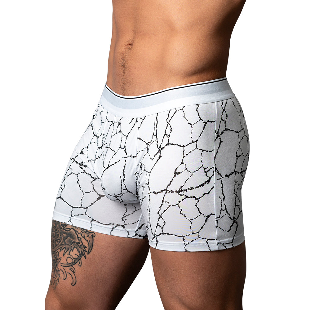 Male Power Soo Cumfy Boxer Brief Black/White S