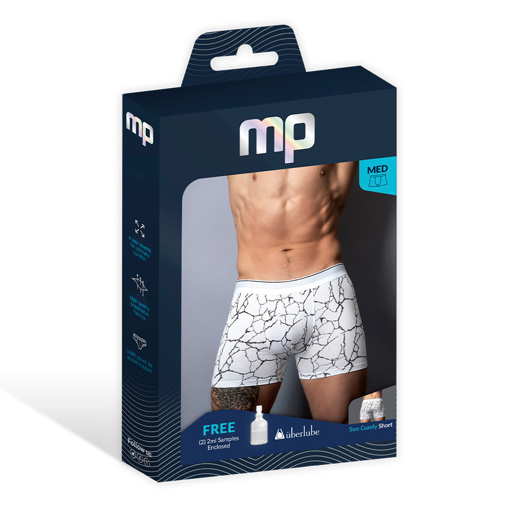 Male Power Soo Cumfy Boxer Brief Black/White M