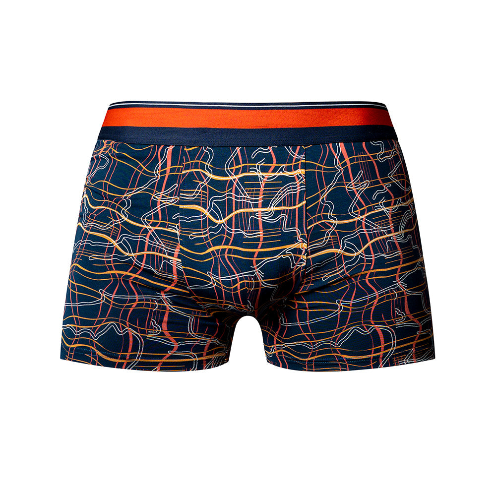 Male Power Soo Cumfy Boxer Brief Navy/Orange S