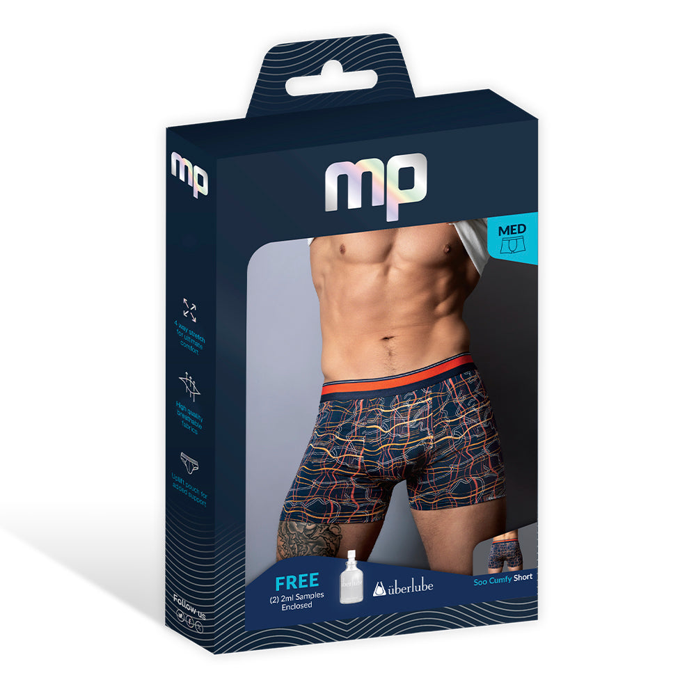 Male Power Soo Cumfy Boxer Brief Navy/Orange S
