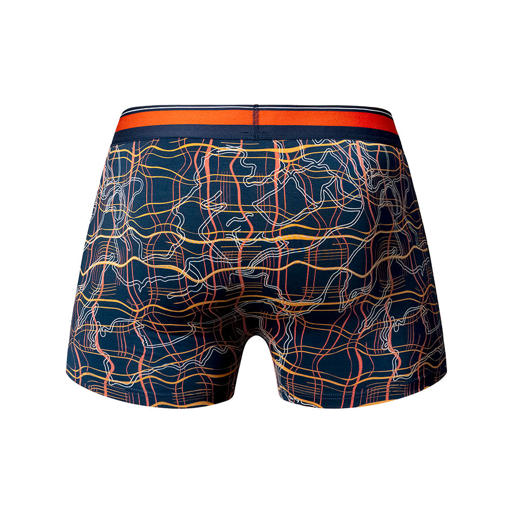 Male Power Soo Cumfy Boxer Brief Navy/Orange M
