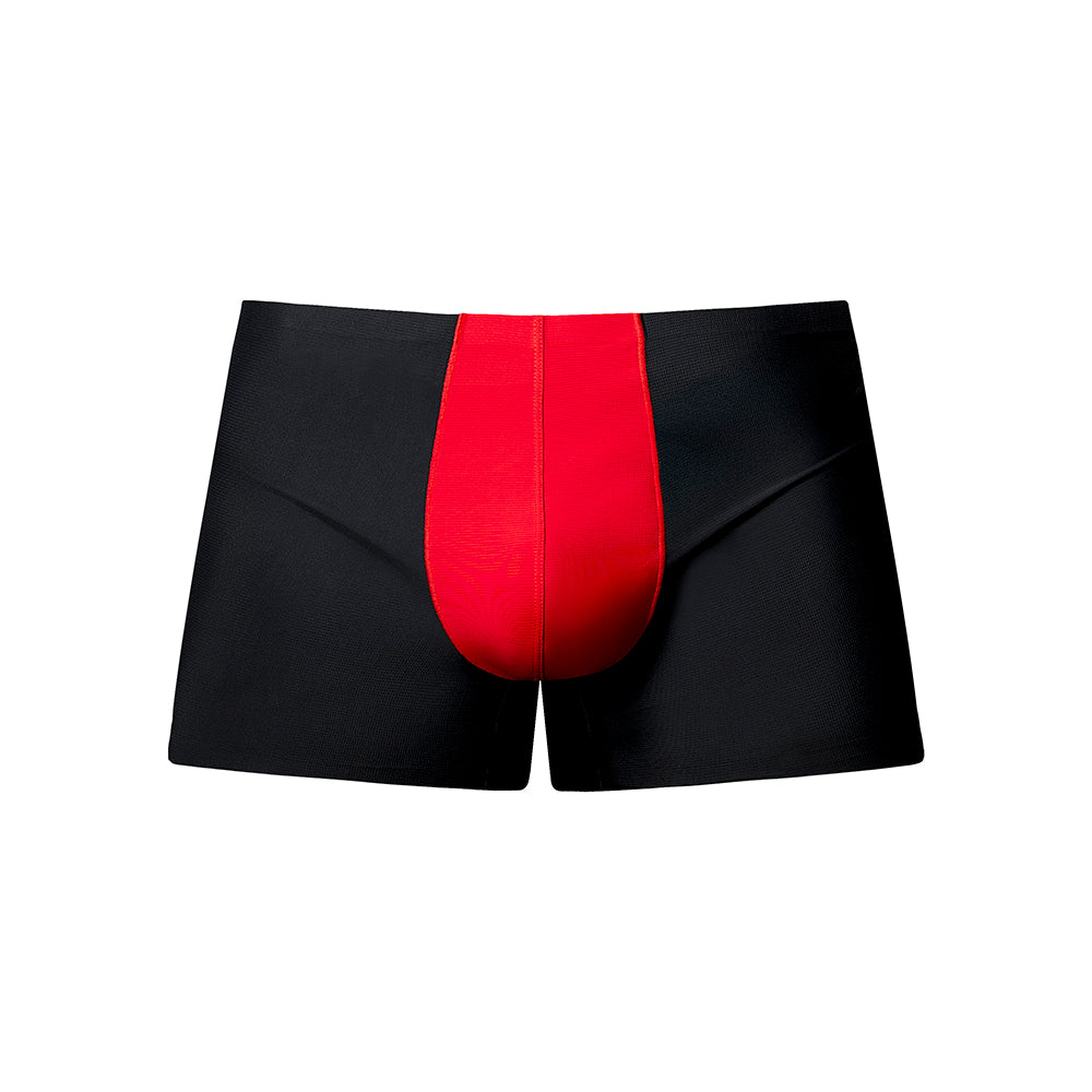 Male Power Hot Mesh Pouch Short Black/Red M