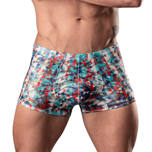 Male Power Your Lace Or Mine Pouch Short Geometric M