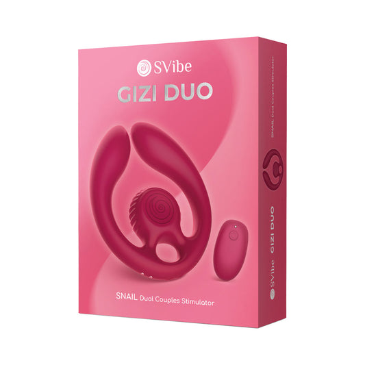 SVibe Snail GIZI Duo Couples Stimulator Burgundy - product photo