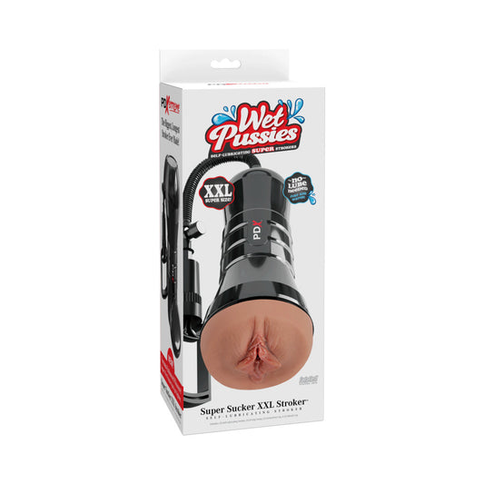 PDX Extreme Wet Pussies Super Sucker XXL Stroker Brown - product photo