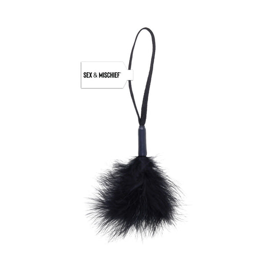 Sportsheets Sex & Mischief Peaches ''n CreaMe Wrist Feather Tickler Black