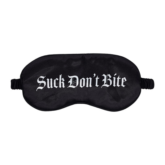 Ouch! Suck Don''t Bite Printed Mask Satin Black