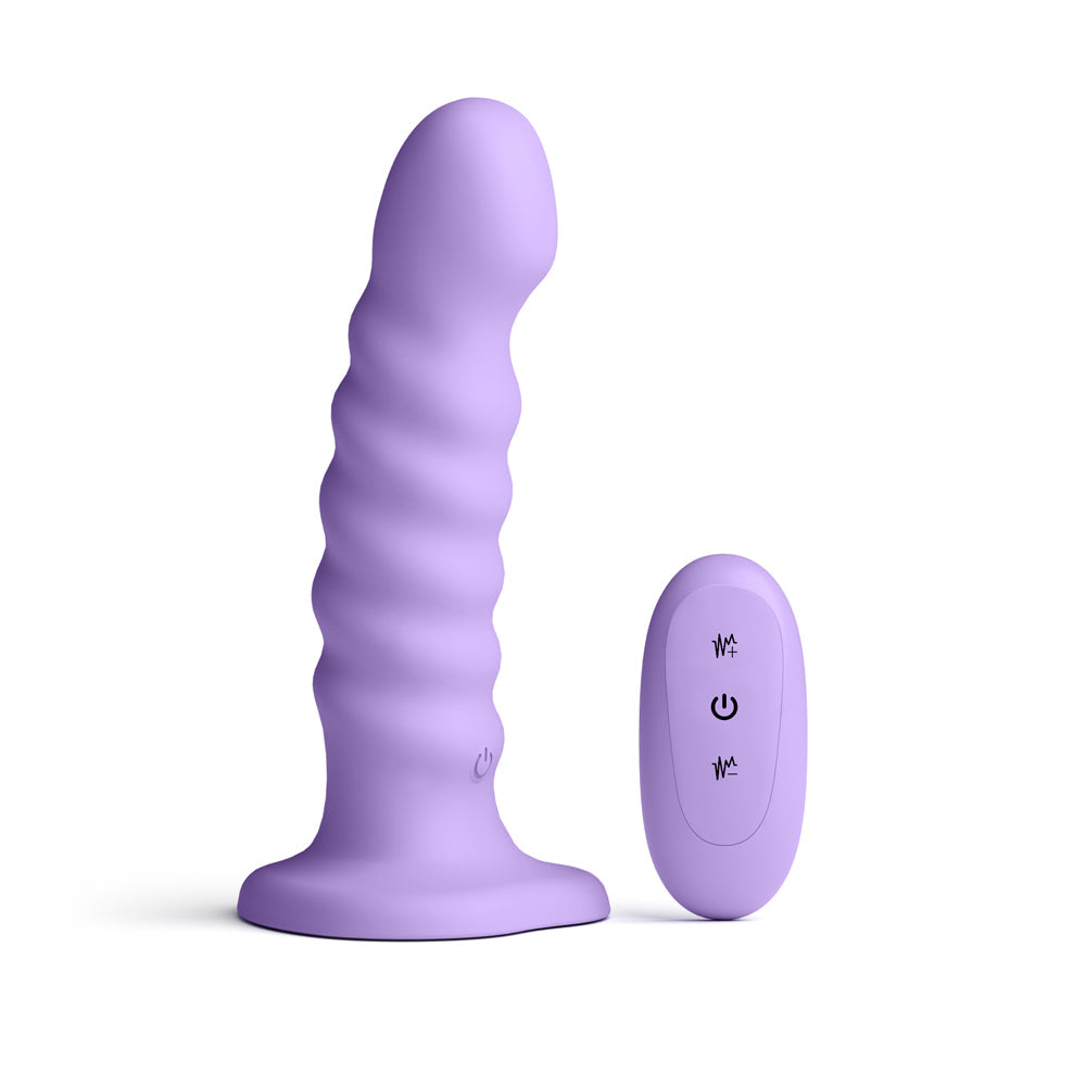Colours Ribbed Vibrating 6in Purple