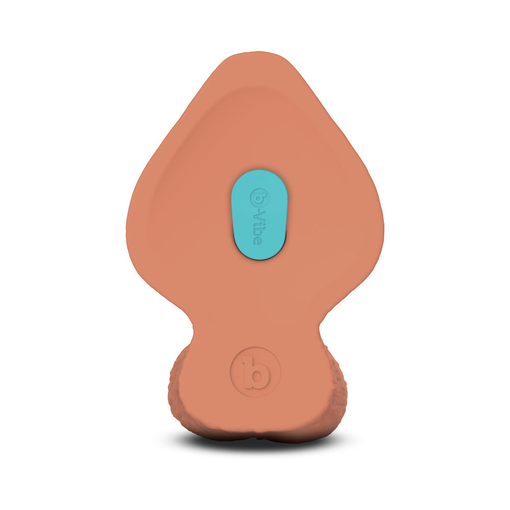 b-Vibe Slipskin Realistic Silicone Dildo 8 in. Girthy Mocha