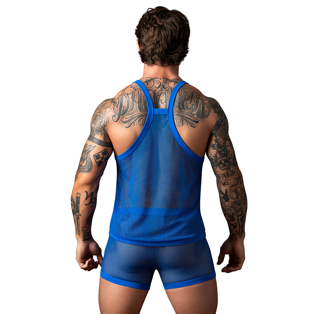 Male Power Fishnet 2.0 Tank Top Royal L/XL
