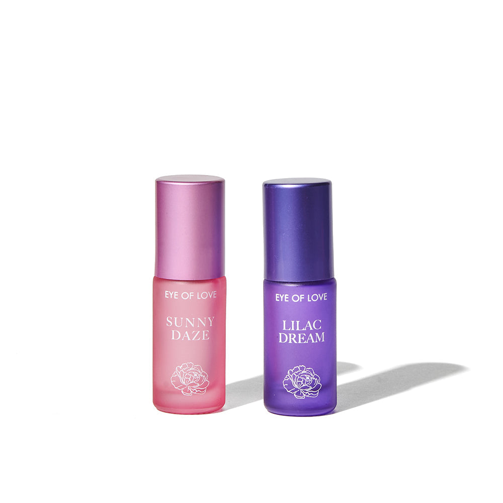 Eye of Love Pheromone Parfum Set 0.34 oz. Roll-On Sunny Daze/Lilac Dream