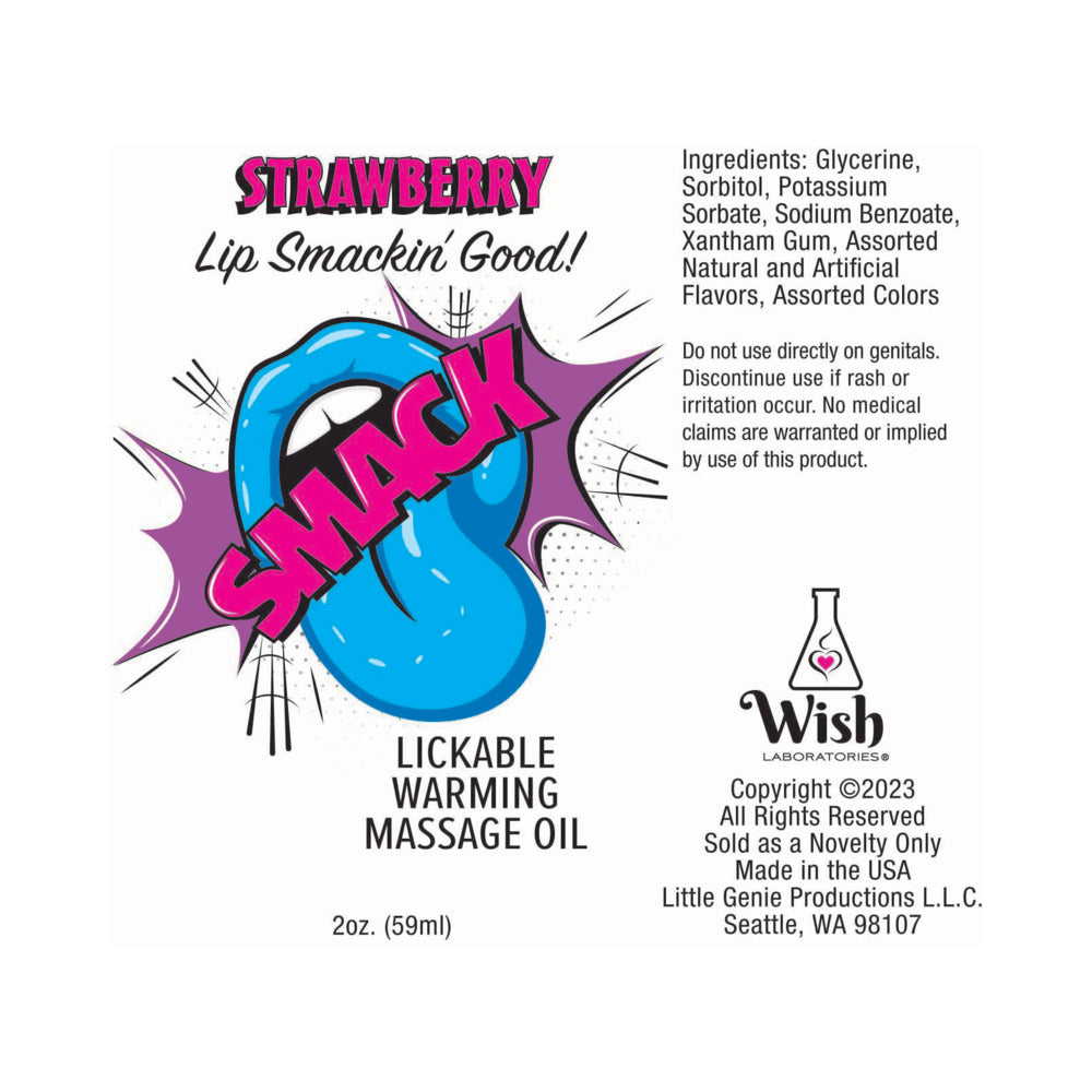 Smack Lickable Massage Oil 3 ml Pouch Strawberry 36-Piece Display