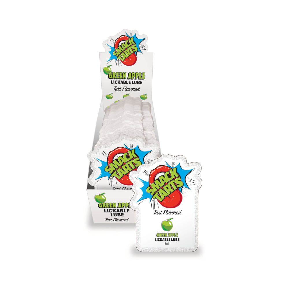 Smack Tarts Lickable Lube Sour Green Apple 3 ml Pouch  36-Piece Display