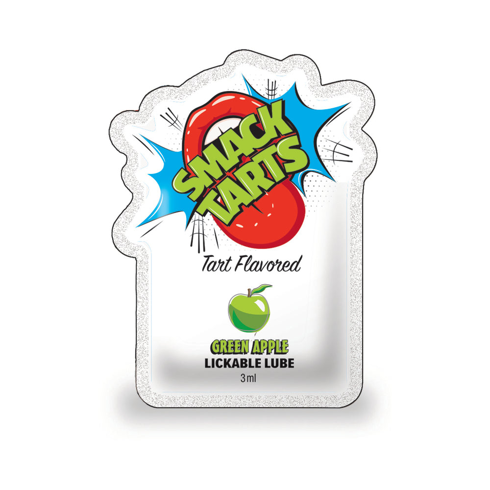 Smack Tarts Lickable Lube Sour Green Apple 3 ml Pouch  36-Piece Display