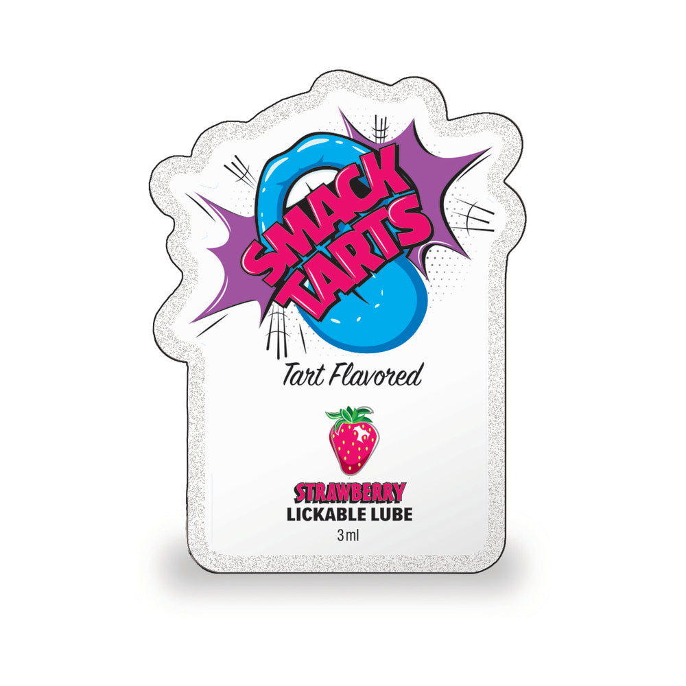 Smack Tarts Lickable Lube Sour Strawberry 3 ml Pouch 36-Piece Display