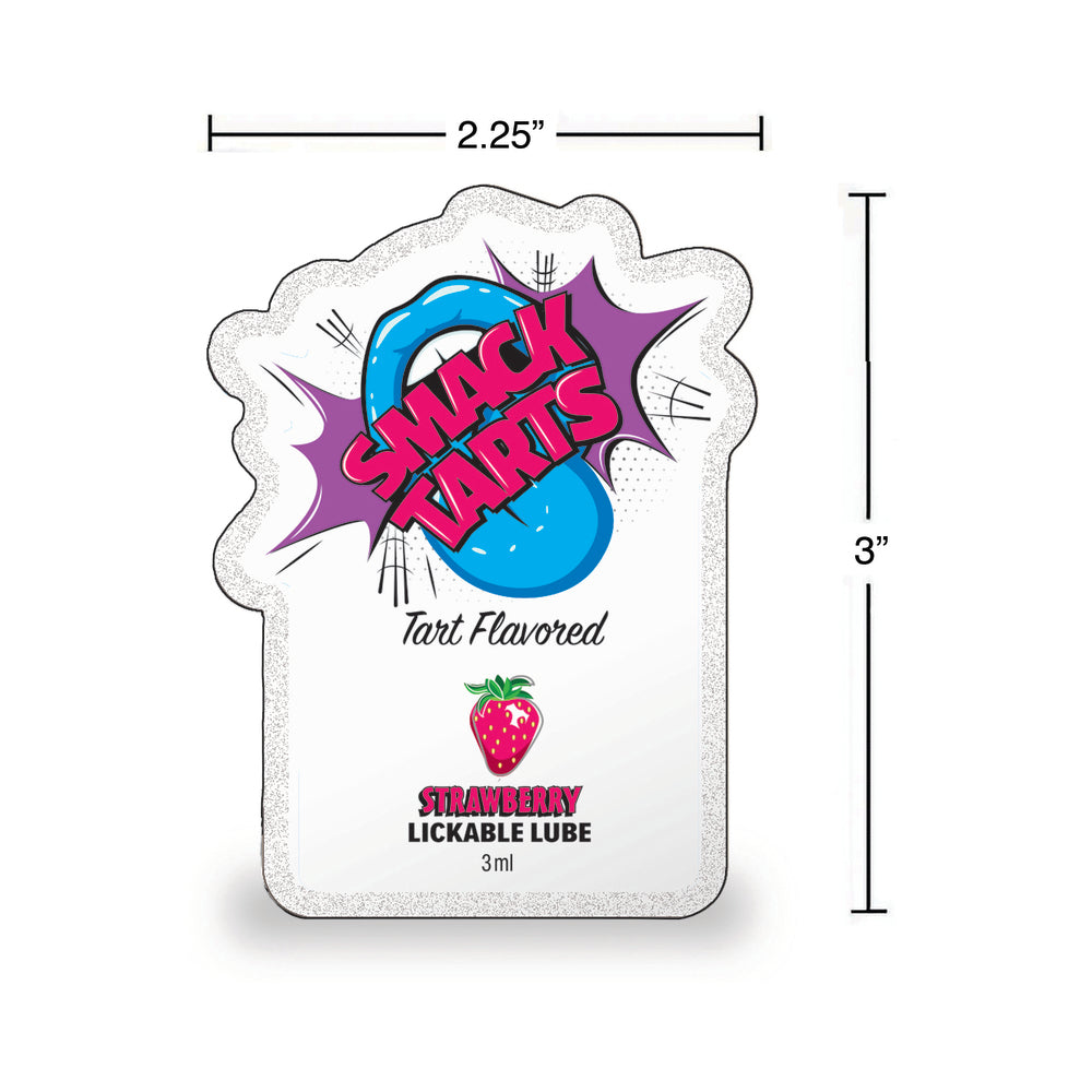 Smack Tarts Lickable Lube Sour Strawberry 3 ml Pouch 36-Piece Display