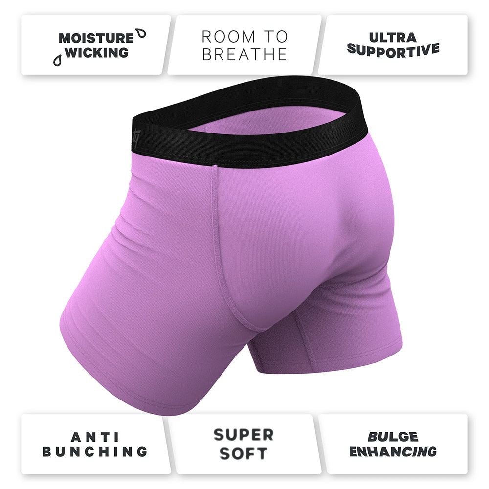 Shinesty The Double Entendre Eggplant Ball Hammock Pouch Underwear with Fly S
