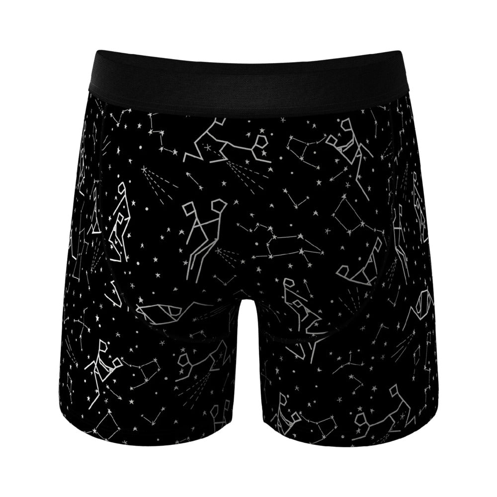 Shinesty The Big Bang Glow-in-the-Dark Constellation Ball Hammock Pouch Underwear with Fly S
