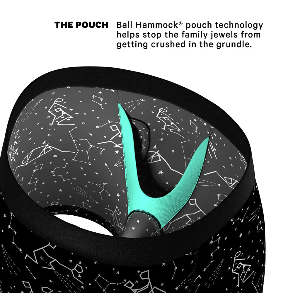 Shinesty The Big Bang Glow-in-the-Dark Constellation Ball Hammock Pouch Underwear with Fly S