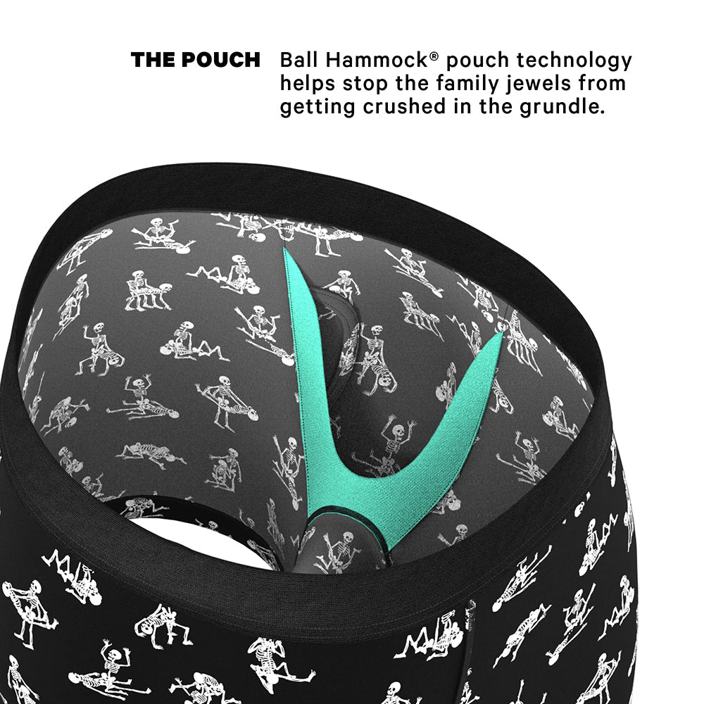 Shinesty The Bare Back Bones Glow-in-the-Dark Skeletons Ball Hammock Pouch Underwear with Fly M