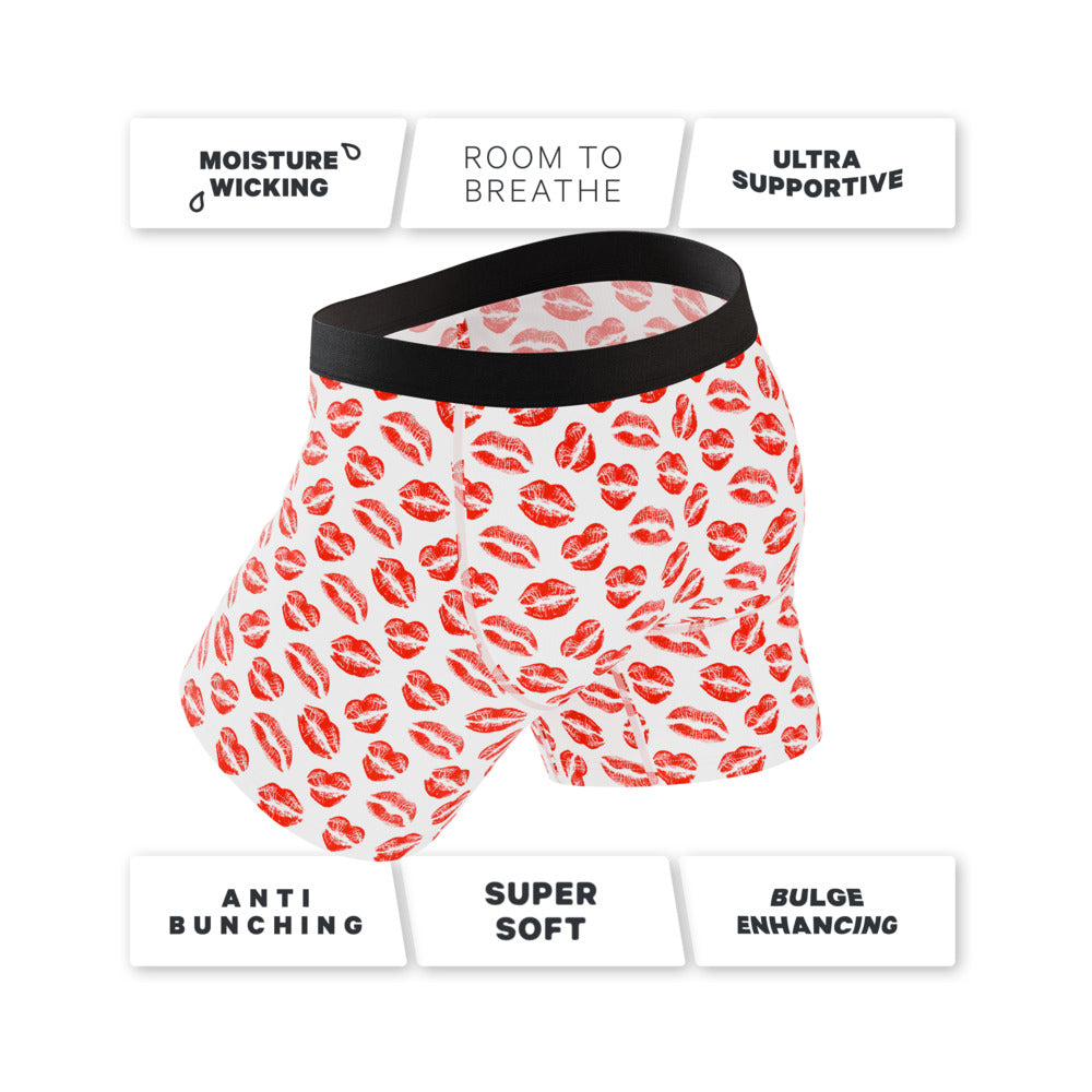 Shinesty The Pucker Up Lipstick Kiss Ball Hammock Pouch Underwear with Fly XL