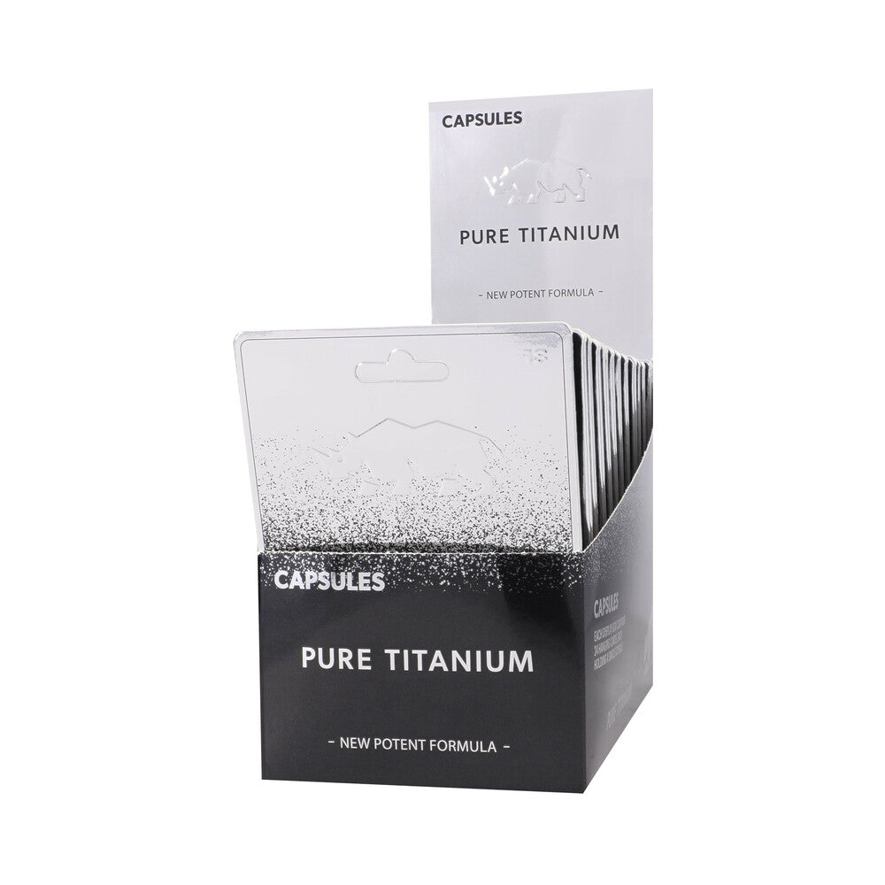 Rhino Pure Titanium Capsules 24-Pack Display