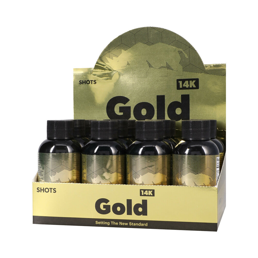 Rhino Gold 14K Liquid Shots 2 oz. Bottles 12-Pack Display