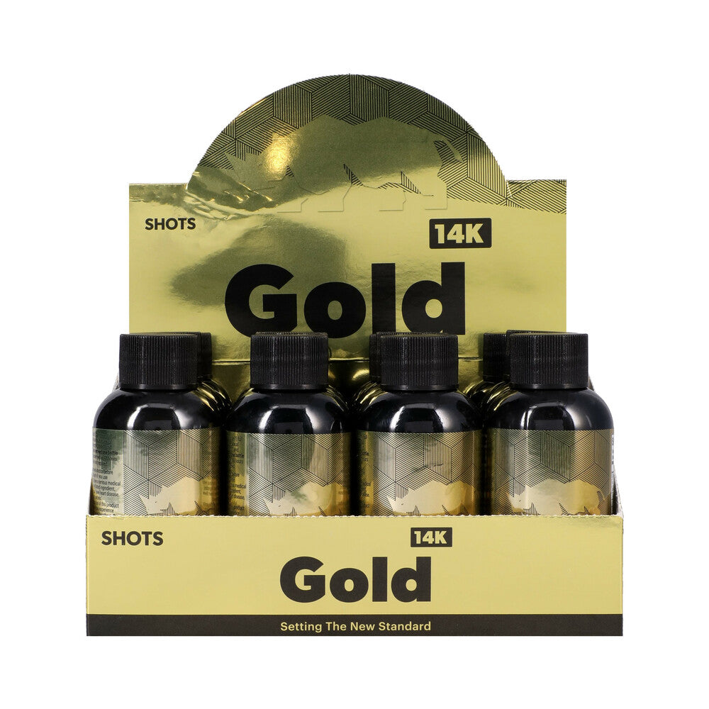 Rhino Gold 14K Liquid Shots 2 oz. Bottles 12-Pack Display