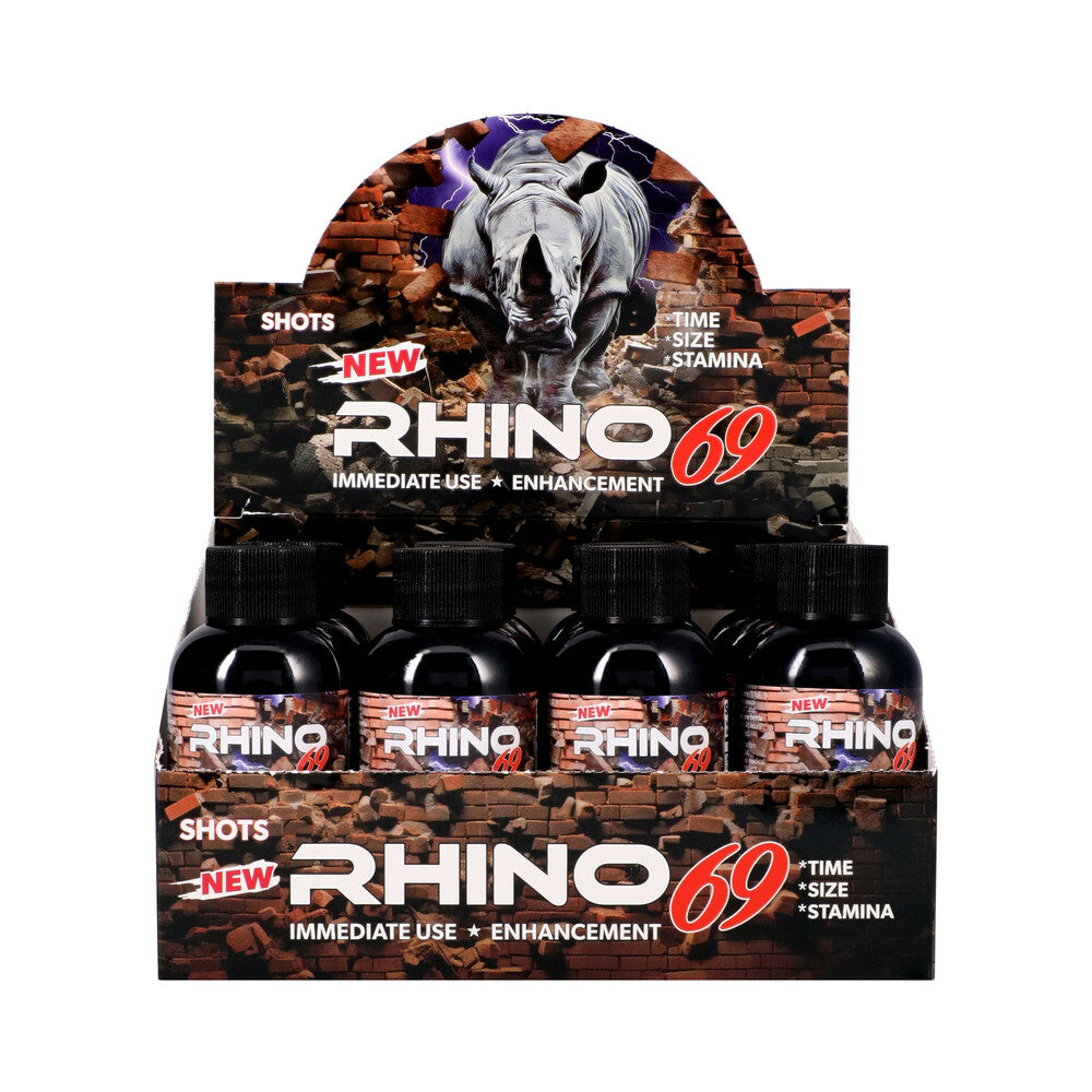 Rhino 69 Liquid Shots 2 oz. Bottles 12-Pack Display