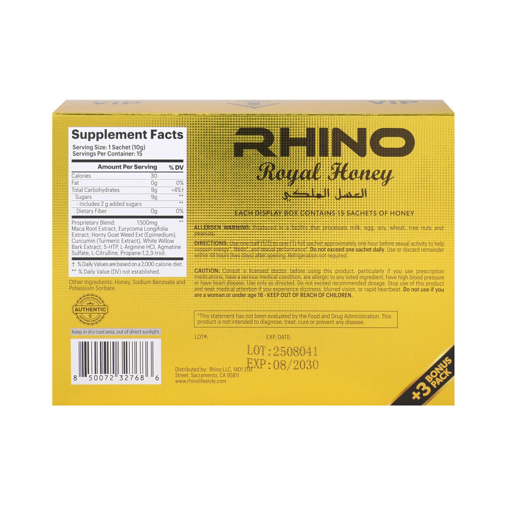 Rhino Royal Honey 15-Pack Display