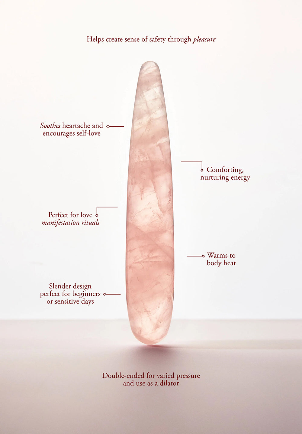 Chakrubs Heart Slim Rose Quartz Wand