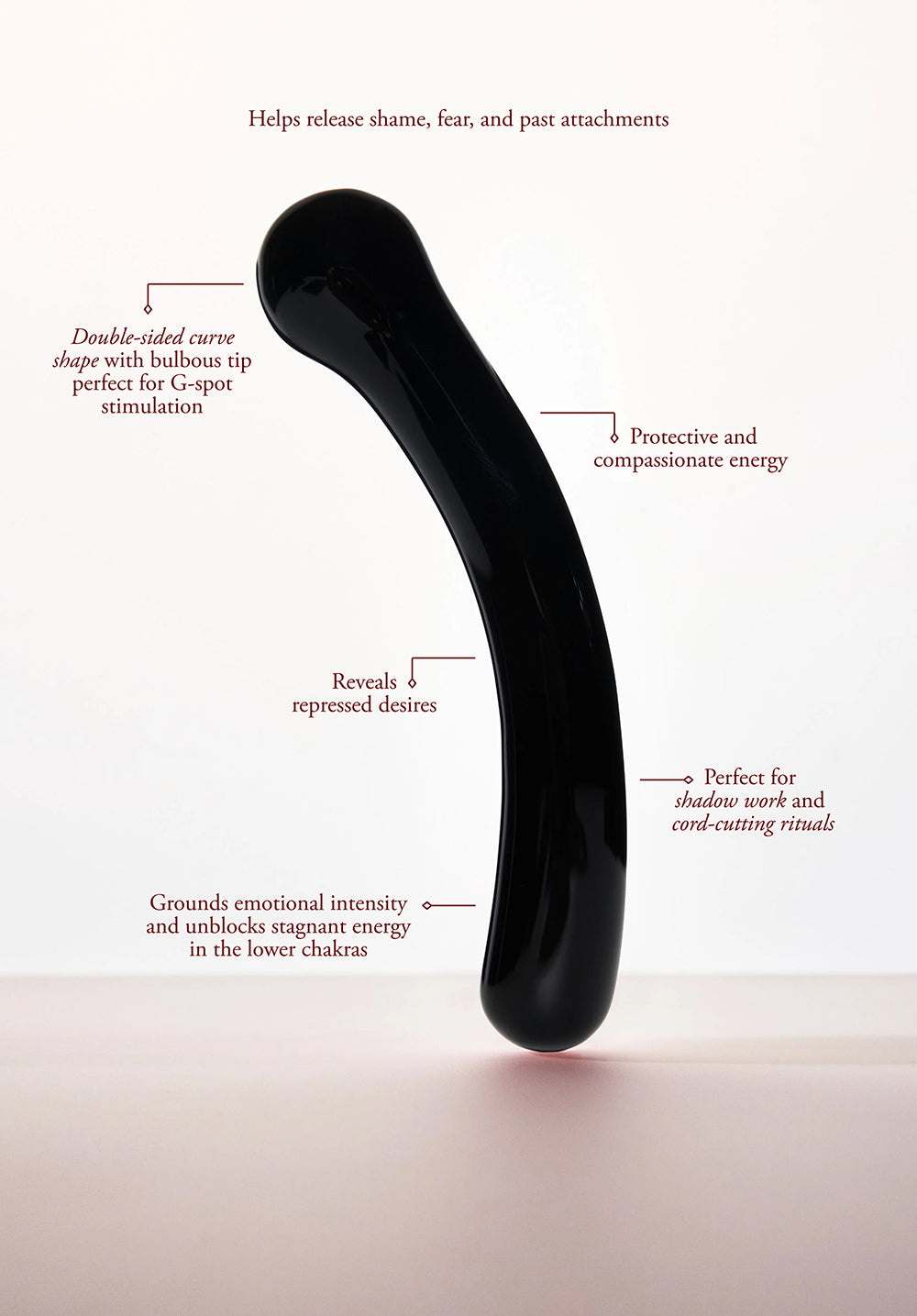 Chakrubs Xaga Curve Obsidian Wand