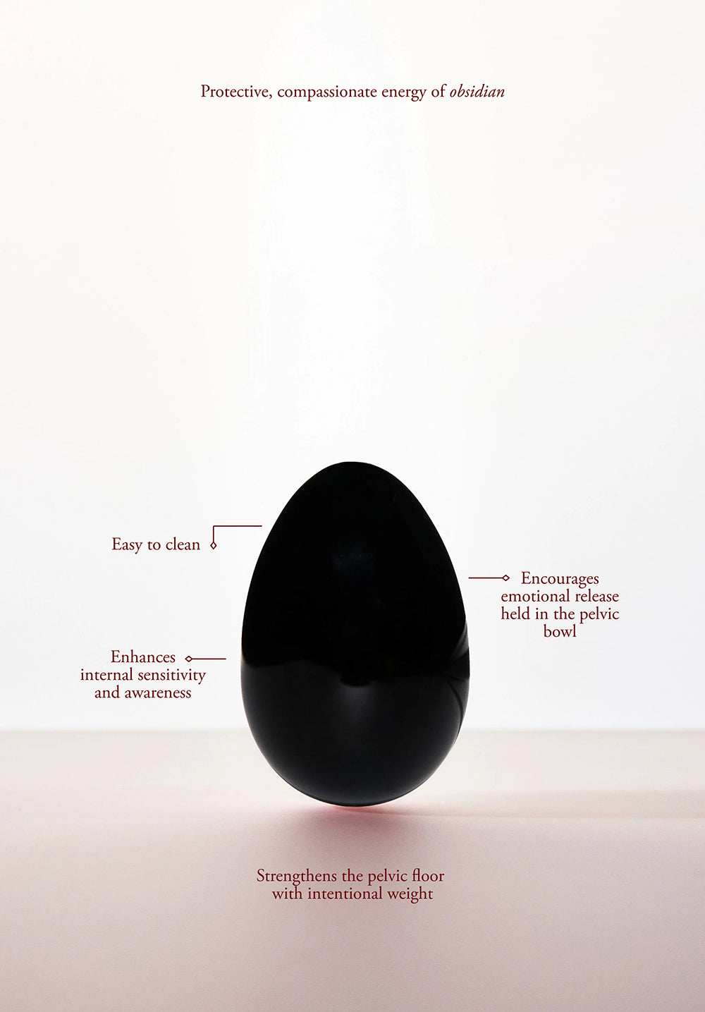 Chakrubs Xaga Yoni Egg Obsidian (non-drilled)